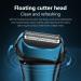 Sejoy Electric Razor for Men - Wet & Dry Foil Shaver with 3-Blade 7500 RPM Motor IPX7 Waterproof - Peacock Blue | International Shipping - Buy Online on GoSupps.com