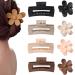 8Pcs Medium Claw Hair Clips for Women Girls 2" Matte Rectangle Small Hair Claw Clips for Thin/Medium Thick Hair Hair Jaw Clips Nonslip Clips Warm color C