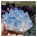 1 pc Natural Quartz Crystal Cluster Stone Blue Ghost Quartz Cluster for fengshui Full of Texture