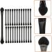 CANIGHT 25 Pcs Double Ended Eye Shadow Stick Lip Balm Brush Tool Eyeshadow Applicator Black Plastic - Buy Online on GoSupps.com