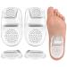 Heel Cushions Cups Shoe Insoles for Achilles Tendinitis Plantar Fasciitis Arch Support Shoe Inserts for Flat Feet Gel Heel Pads for Heel Pain Heel Spurs-Two Pairs (Small Clear) Small Clear