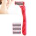 Buy Women's Skin Shaver with Elastic Sensor Blade | Red Reusable Razors for Smooth Legs - International Shipping Available - Buy Online on GoSupps.com