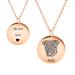Hooami personalized chain necklace men with personalized dog cat pet pendant personalized jewelry chains 2 rose gold