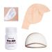 Professional Bald Cap SFX Makeup Kit Bald Wig Cap with Skin Water-Based Acrylic Adhesive(Bonding Glue) for Adults Perfect for Halloween Costumes Cosplay and Theater skin color bald cap kit