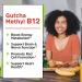 Gutcha Vitamin B12 5000 mcg Bioactive Methylcobalamin | Nerve, Heart, & Brain Health | Energy Production | Non-GMO & Gluten-Free | Natural Peach Flavor | 90 Vegan Fast Dissolve Tablets - Buy Online on GoSupps.com