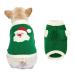 Dog Sweater Puppy Christmas Snowman Sweater Small Dog T-Shirts Soft Thickened Dog Shirt(82W942 Green-S) Green S