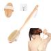 YVPSI Shower Back Brush Shower Brush with Soft and Stiff Bristles Back Scrubber Bath Brush Long Handle Shower Brush Detachable Handle Scrub Brush Exfoliator for Body Shower Back and Feet Women Men