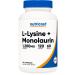Nutricost L-Lysine + Monolaurin (1 200mg) 120 Capsules - L-Lysine HCI Vegan GMO-Free Gluten-Free 60 Servings