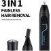 Nose hair trimmer nose and ear trimmer for men nose hair trimmer nose hair remover ear and nose clippers facial hair trimmer with rinseable interchangeable heads - Buy Online on GoSupps.com