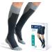 Jobst sport running stockings - sports compression for women and men - helps to improve blood circulation - soft light and breathable gray m