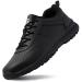 Tinefiy Waterproof Work Shoes for Men Food Service Comfortable and Lightweight Walking Sneakers Non Slip Kitchen Shoes Working Footwear 9 Black01