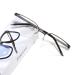 Superlight Titanium Blue Light Blocking Glasses Stylish Semi-rimless Rectangle Computer Gaming Eyeglasses (Gunmetal)