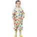 De Feuilles Kids Button Rain Suit - Yellow Animals | Waterproof Hooded Raincoat Jumpsuit for 2-3 Years - Buy Online on GoSupps.com