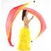 2Pcs Silk Veil with Poi Ball for Belly Dance & Polynesian Dances - Yellow/Orange/Red - Buy Online on GoSupps.com