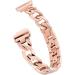 Dilando Stainless Steel Metal Link Band for Fitbit Inspire 2 - Rose Gold Adjustable Wristband Bracelet for Women - Buy Online on GoSupps.com