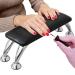 Nail Arm Rest for Acrylic Nails - Hand Rest for Professional Nail Technician - Nails Armrest Table with Pillow Cushion and Hand Holder for Manicure Pedicure - Hand Stand for Nails Tech Desk (Black)