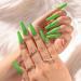 Sethain Glossy Ballerina False Nails Blue Pure Fake Nail Long Full Cover Coffin Press on Nails for Women and Girls (Green) - Buy Online on GoSupps.com