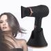 Portable Hair Dryers Cordless Blow Hair Dryer with Magnetic Nozzle/Charging Base 5000mAh Free Standing Hot/Cold Air Hairdryer 2 Files Rechargeable Hair Dryer Black
