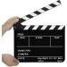 Flexzion Acrylic Clapboard Director's Clapper Board 10x12 - Hollywood Film Studio Slateboard for Home Video with Black/White Sticks - Buy Online on GoSupps.com