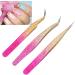 Premium Nail Strass Picking Tweezers Set - 3 Professional Nail Art Tweezers with Color Gradient Straight & Curved Stainless Steel Tips for Manicure & Rhinestones - Buy Online on GoSupps.com