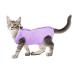 Cobee Professional recovery suit for cats in abdominal wounds or skin diseases kittens surgery recovery suit e-collars alternative for cats and dogs after operations (size M purple) size M purple