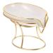 Amosfun 2pcs white light luxury soap holder Accessories decorate Storage food storage containers soap dish dollhouse tv Decorative Soap Holder Bathroom Soap Organizer leaf