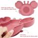 Qshare Toddler Plate BPA-Free Portable Suction Plate for Kids Dishwasher & Microwave Safe Silicone Placemat - 9x6x1.4 inch (Crab-mauve) - Buy Online on GoSupps.com