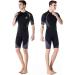 Wetsuit Shorty for Men 1.5mm Neoprene Back Zip Spring Suit | Diving, Surfing, Snorkeling | Black-Gray | XX-Large - Buy Online on GoSupps.com