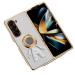 Tivenfezk nadoli for samsung galaxy z fold 5 astronaut hidden stand shell caricature ultra thin coating galvanized 360 ring stand soft silicone scratch -resistant cell phone cover protective cover samsung galaxy z fold 5 white