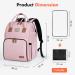 Buy Lekespring Baby Wrap Backpack - Large Waterproof Diaper Bag with Pocket Stroller Belts & Diaper Pad | Pink - Buy Online on GoSupps.com