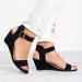 Rvidbe Women's Summer Espadrille Platform Wedge Sandals - Black, Size 7.5 - Buy Online on GoSupps.com