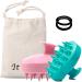Ithyes Shampoo brush made of silicone scalp massager hairbrush wet and drying crown rubber care improves blood circulation for men women pets 2 pieces green and pink pink/green