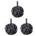 3Pcs Large Bath Shower Loofah Sponge Body Scrubber Skin Exfoliator eco Friendly Shower Sponge for Exfoliating Cleanse Improve Skin(Black)