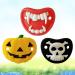 Kisangel 3pcs Funny Pacifiers - Pumpkin Skeleton Vampires Fangs Shaped Pacifier Set for Halloween Party Favors - Buy Online on GoSupps.com
