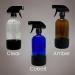 Refillable 16 oz Glass Bottle with Black Sprayer Silicone Sleeve 3 Colors (Cobalt Blue) - Buy Online on GoSupps.com