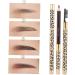 1pc Waterproof Eyebrow Pencil Double Sided Eyebrow Pencil With Brush Leopard Eyebrow Pen Smudge-proof Eye Makeup Comestic For Girl (3 Dark Brown) - Buy Online on GoSupps.com
