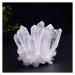 Crystals Natural White Crystal Cluster Quartz Crystal Health Reiki Stone Raw Point Specimen Home Decor Raw Crystals 1pc Stone Collection (Size : 150-250)