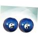 JECOMPRIS Asian Hand Meditation Bell & Baoding Balls - Jade-Ei Massage & Health Balls for Relaxation | Cloisonn Fitness MX2PCS Blue - Enhance Wellness & Stress Relief - Buy Online on GoSupps.com