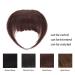 Clip in Bangs One Piece Ponytail - 100% Remy Human Hair for Women & Girls | French Bangs in Dark Brown - Buy Online on GoSupps.com