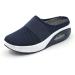 Diabetic Air Cushion Slip On Orthopedic Diabetic Walking Shoes for Elderly Women Orthopedic Diabetic Walking Shoes for Diabetic Plantar Fasciitis Bunions Arthritis Edema Swollen Feet (navy blue 5.5) 5.5 Navy Blue