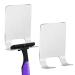 Vmutha self -adhesive razor holder hook 2 pieces razor bracket shower stainless steel adhesive hooks for bathroom kitchen toilet office silver