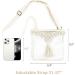 Clear Crossbody Stadium Bag with Macrame Tassel - Beige | Mkono - Buy Online on GoSupps.com