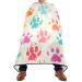 Waterproof Barber Cape -cute cat's paw pattern Cheetah Haircut Bib for Men Unisex Hair Cutting Cape(8rp1a)