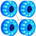 Nezylaf 4 Pack 32 x 58 mm 78A Light up Roller Skate Wheels, Luminous Skate Wheels with Bearings Installed for Indoor or Outdoor Double Row Skating and Skateboard Accessories 32 x 58 mm 78A 6LED-Blue