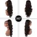 Yeeshedo Dark Brown Ponytail Hair Clip Extensions - Long Wavy & Afro Curly Braids (4#) | Natural Look & Easy to Use - Buy Online on GoSupps.com