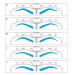 CHOOSE-IT Brow Stamp Tool Eyebrow Stencils Microblading Ruler Sticker 5 Different Shapes Microblading Supplies Disposable Adhesive Eyebrow Template Permanent Makeup Measure Tool 50Pcs(5 Shapes)