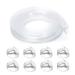Edge Corner Protector,Baby Proofing Guards,Clear Soft Silicone Bumper Strip 20ft(6m) with Upgraded Pre-Taped Strong Adhesive,Round Child Safety Edge Protector(8pack) for Cabinets,Tables,Furniture 20 FT & 8 CORNERS