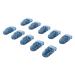 Hearing aid lanyard clip hearing aid cable clip transparent 10 pieces versatile robust strong clamp light for documents (light blue)