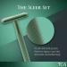 Grooming Society Sleek Set: Unisex Double Edge Safety Razor with 10 Blades - Green - Buy Online on GoSupps.com