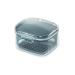 Box for denture cleaning set for prostheses portable prostheses storage box prostheses container with basket prostheses holder for invisible braces mouth protection and aligner blue
